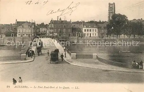 AK / Ansichtskarte Auxerre Pont Paul Bert et Quais Auxerre