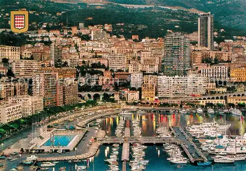 AK / Ansichtskarte Monaco Le port et la Condamine Principaute de Monaco vue aerienne Monaco