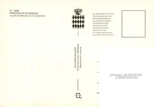 AK / Ansichtskarte Monaco Le port et la Condamine Principaute de Monaco vue aerienne Monaco