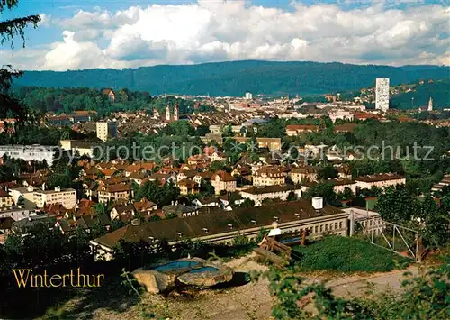 AK / Ansichtskarte Winterthur_ZH Panorama Blick vom Goldenberg Winterthur ZH