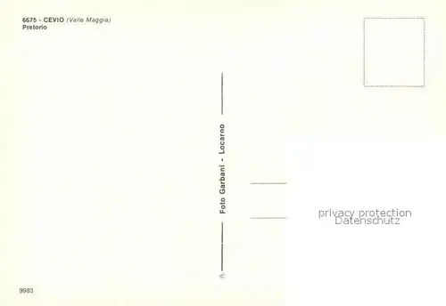 AK / Ansichtskarte Cevio Palazzo Pretorio Cevio