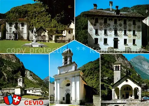 AK / Ansichtskarte Cevio Casa Franzoni Casa dei Landvogti Chiesa parrocchiale Madonna del Ponte Frazione Rovana Cevio