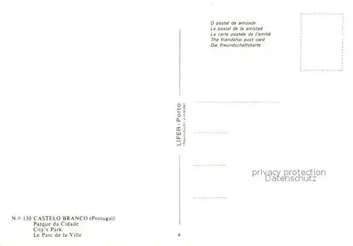 AK / Ansichtskarte Castelo_Branco Parque da Cidade 