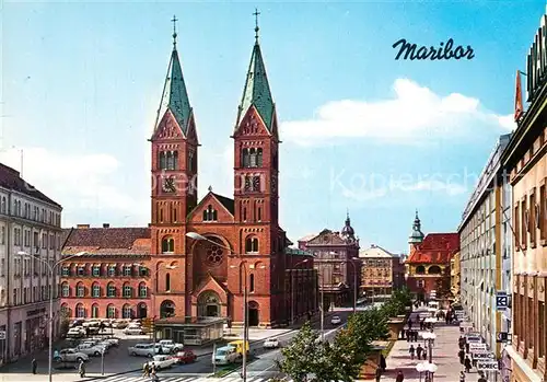 AK / Ansichtskarte Maribor_Marburg_Drau Kirche Maribor_Marburg_Drau