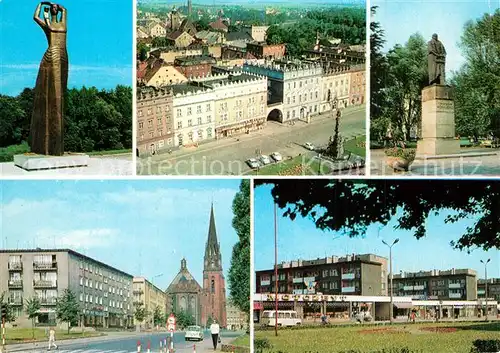 AK / Ansichtskarte Raciborz Pomnik Matki Polki Rynek Ulica Adama Mickiewicza Raciborz