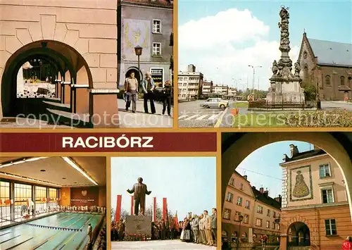 AK / Ansichtskarte Raciborz Ulica Dluga Pomnik Arki Bozka Raciborz