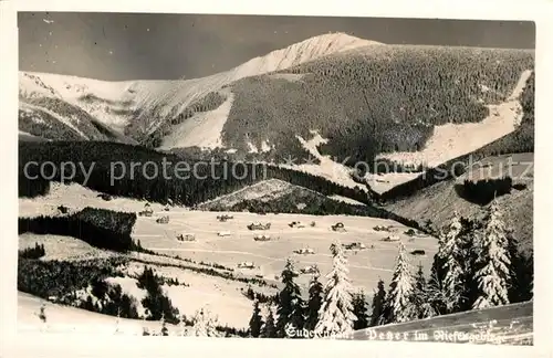 AK / Ansichtskarte Petzer_Tschechien Winterlandschaft Riesengebirge Petzer Tschechien