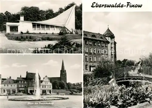 AK / Ansichtskarte Finow_Eberswalde Tierpark Gaststaette Platz der Freundschaft Finow Eberswalde