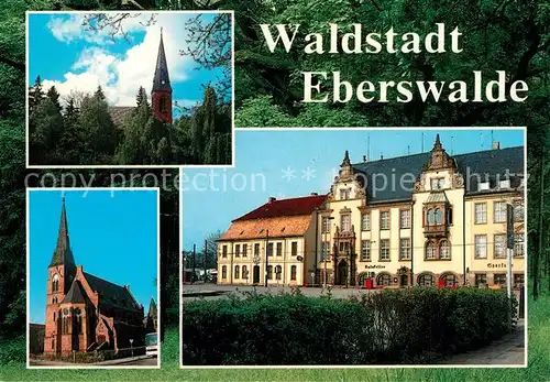 AK / Ansichtskarte Eberswalde Johanniskirche Rathaus Kirche in Finow Eberswalde
