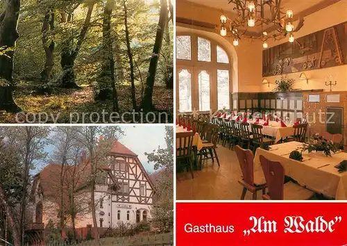 AK / Ansichtskarte Finow_Eberswalde Hotel Restaurant Gasthaus Am Walde Finow Eberswalde