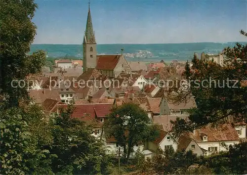 AK / Ansichtskarte Saulgau Stadtbild mit Kirche Saulgau