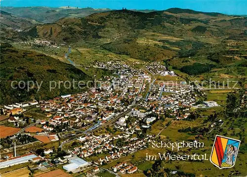 AK / Ansichtskarte Schopfheim Wiesental Schwarzwald Fliegeraufnahme Schopfheim