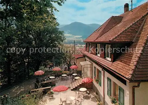 AK / Ansichtskarte Kollnau Gasthaus Pension Zum Waldhaus Terrasse Kollnau