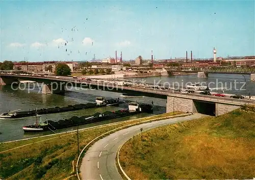 AK / Ansichtskarte Kehl_Rhein Blick ueber Europabruecke auf Strassburg Kehl_Rhein