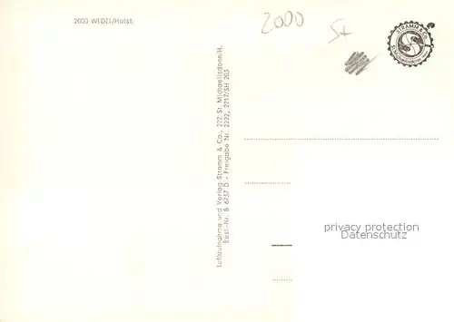 AK / Ansichtskarte Wedel_Pinneberg Hochseedampfer Schulauer Faehrhaus Willkommhoeft Hafen Fliegeraufnahme Wedel Pinneberg