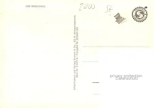 AK / Ansichtskarte Wedel_Pinneberg Hafen Fliegeraufnahme Wedel Pinneberg