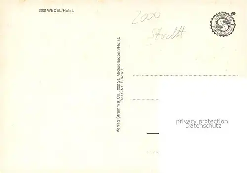 AK / Ansichtskarte Wedel_Pinneberg Roland Statue Wohnsiedlung Rathaus Wedel Pinneberg