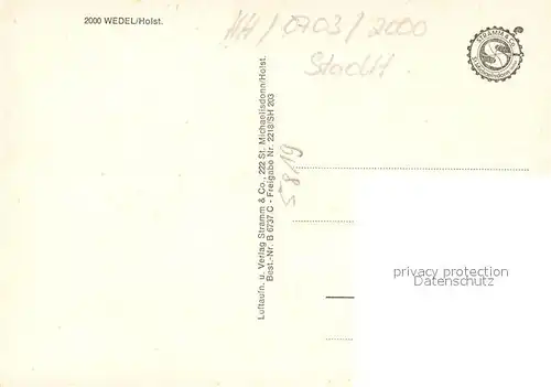 AK / Ansichtskarte Wedel_Pinneberg Fliegeraufnahme Wedel Pinneberg