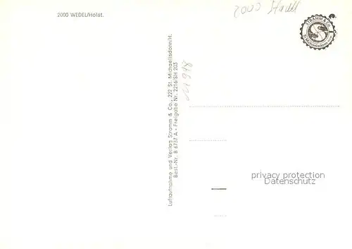 AK / Ansichtskarte Wedel_Pinneberg Fliegeraufnahme Wedel Pinneberg