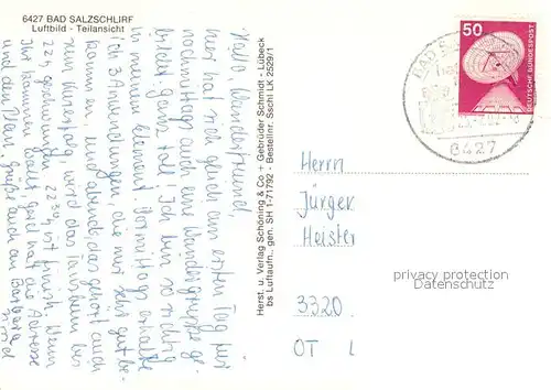 AK / Ansichtskarte Bad_Salzschlirf Fliegeraufnahme Bad_Salzschlirf