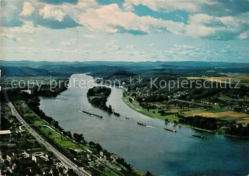 AK / Ansichtskarte Remagen Blick vom Drachfels auf Rheintal mit Insel Nonnenwerth Remagen