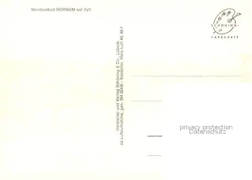 AK / Ansichtskarte Hoernum_Sylt Nordseebad Fliegeraufnahme Hoernum Sylt