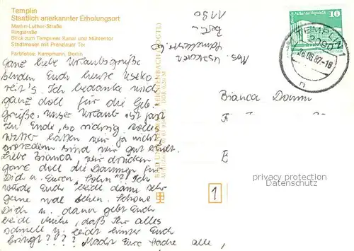 AK / Ansichtskarte Templin Martin Luther Strasse Fachwerkhaeuser Ringstrasse Wohnsiedlung Templiner Kanal Muehlentor Stadtmauer Prenzlauer Tor Templin