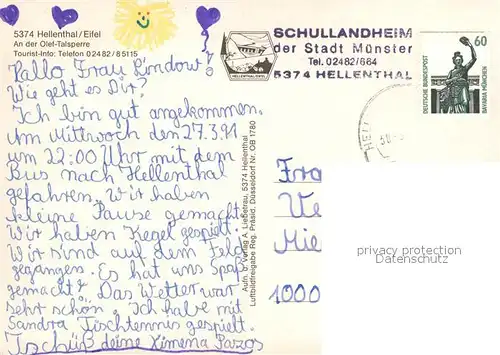 AK / Ansichtskarte Hellenthal_Eifel Olef Talsperre Fliegeraufnahme Hellenthal_Eifel