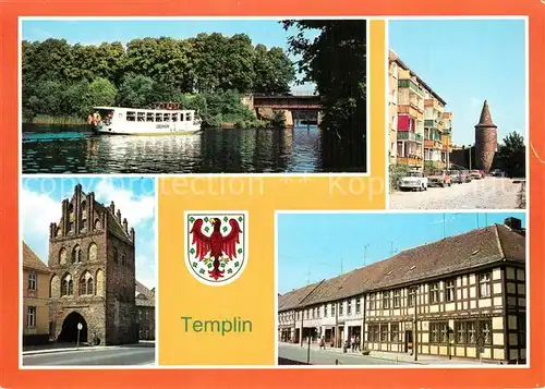 AK / Ansichtskarte Templin OT Faehrkrug Eisenbahnbruecke Pulverturm Muehlentor Berliner Strasse Templin