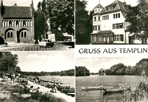 AK / Ansichtskarte Templin Hauptstrasse Erholungsheim Aufbau Badestrand Templiner See Templin