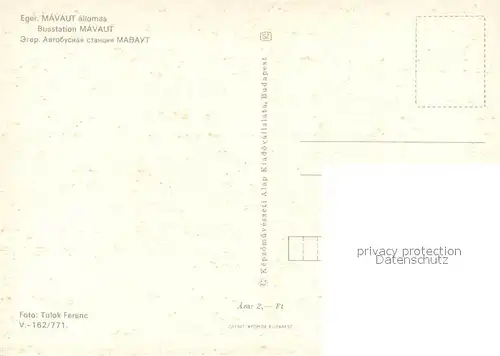 AK / Ansichtskarte Eger_Cheb_Tschechien Mavaut allomas Busbahnhof 