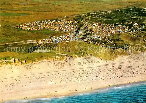 AK / Ansichtskarte Westerland_Sylt Zeltplatz Heinzius Nordseeinsel Fliegeraufnahme Westerland_Sylt