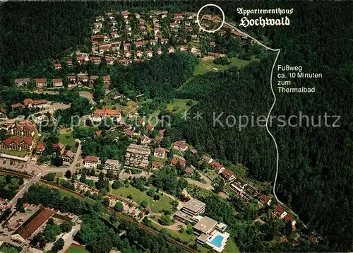 AK / Ansichtskarte Bad_Liebenzell Appartementhaus Hochwald Thermalbad Fliegeraufnahme Bad_Liebenzell