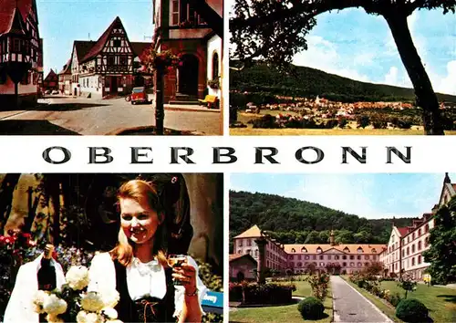 AK / Ansichtskarte Oberbronn_Bas_Rhin_Elsass Panorama Ortsmotiv Weinkoenigin Schloss Oberbronn_Bas_Rhin_Elsass