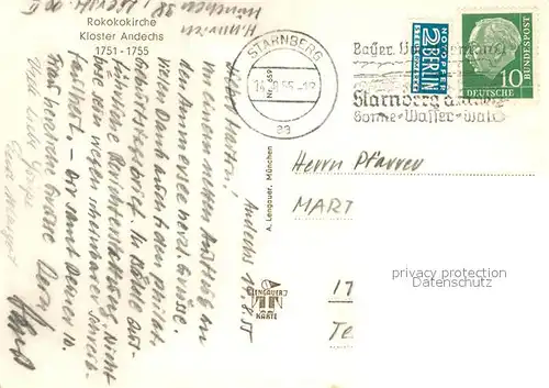 AK / Ansichtskarte Andechs Rokokokirche Kloster Fliegeraufnahme Andechs