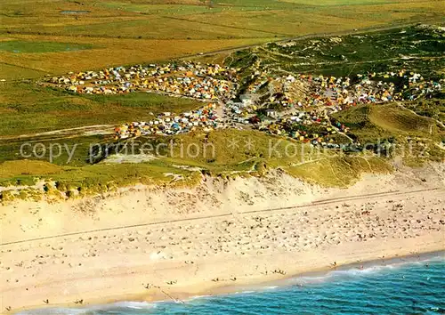 AK / Ansichtskarte Westerland_Sylt Nordseebad Zeltplatz Heinzius Fliegeraufnahme Westerland_Sylt