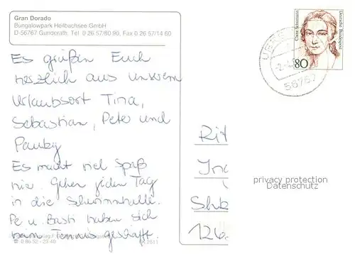 AK / Ansichtskarte Gunderath Gran Dorado Bungalowpark Heilbachsee Fliegeraufnahme Gunderath