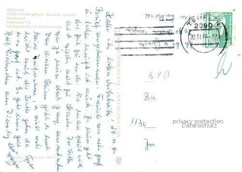 AK / Ansichtskarte Templin Muehlentor FDGB Erholungsheim Salvador Allende Prenzlauer Tor Neubauten Muehlenstrasse Templin