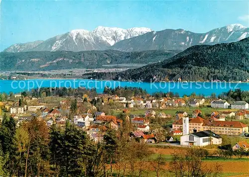 AK / Ansichtskarte Krumpendorf_Woerthersee Panorama Blick gegen Hochobir Karawanken Krumpendorf Woerthersee