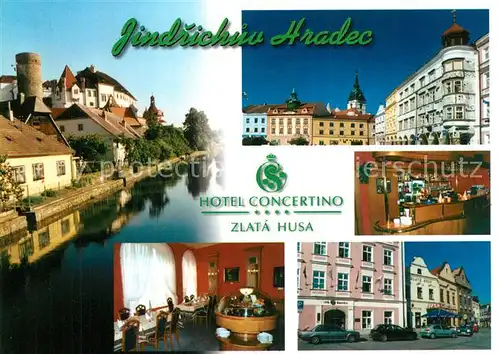 AK / Ansichtskarte Jindrichuv_Hradec Hotel Concertino Zlata Husa Jindrichuv Hradec