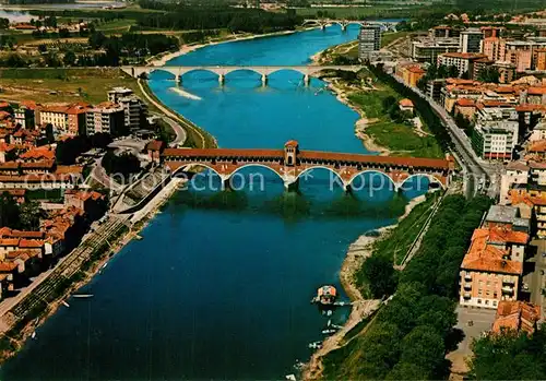 AK / Ansichtskarte Pavia Ponte vecchio veduta aerea Pavia