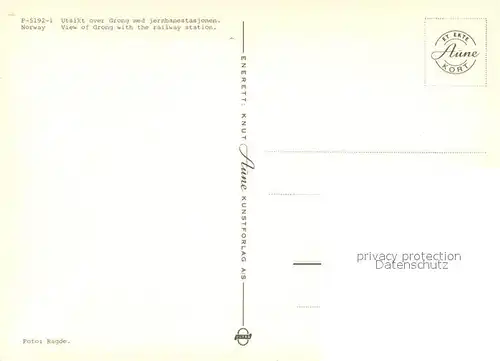 AK / Ansichtskarte Grong Utsikt over Grong med jernbanestasjonen 