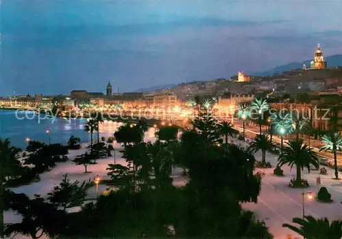 AK / Ansichtskarte Messina Notturno del lungomare Messina