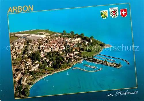 AK / Ansichtskarte Arbon_TG am Bodensee Fliegeraufnahme Arbon_TG
