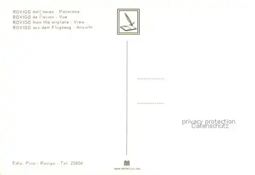 AK / Ansichtskarte Rovigo dall aero Panorama Rovigo