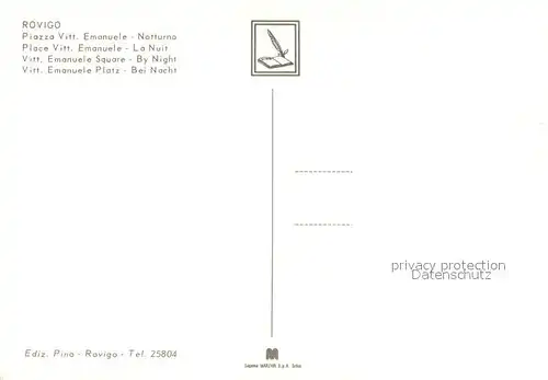 AK / Ansichtskarte Rovigo Piazza Vittorio Emanuele Notturno Rovigo