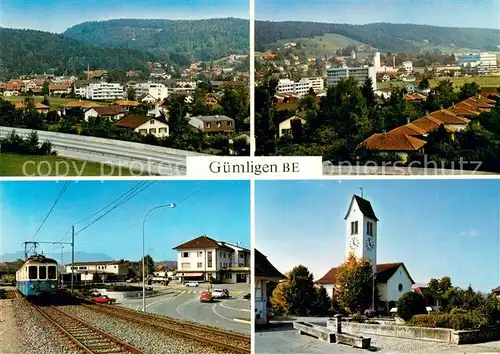 AK / Ansichtskarte Guemligen Panorama Eisenbahn Kirche Guemligen