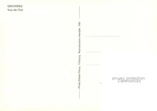 AK / Ansichtskarte Gruyeres_FR Vue de l Est Gruyeres FR