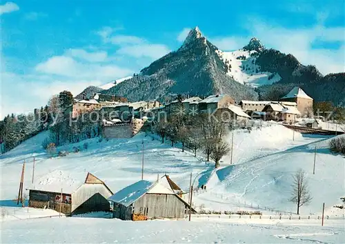 AK / Ansichtskarte Gruyeres_FR Ville de Gruyeres et la Dent de Broc Gruyeres FR