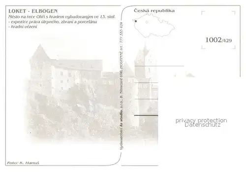 AK / Ansichtskarte Loket Ohri s hradem vybudovanym Expozice prava trpneho zbrani a porcelanu Hradni vezeni Loket